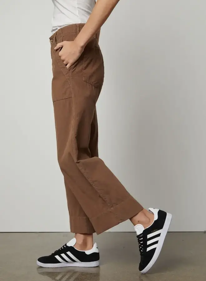 Pantalon Velvet Vera en corduroy taupe