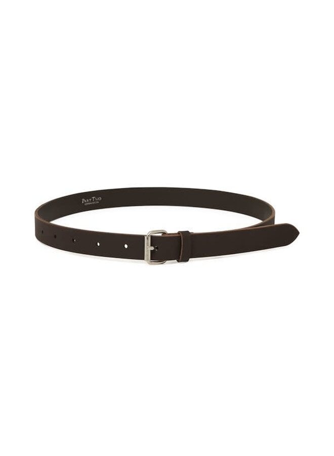 Ceinture Part Two Chantell en cuir brun chocolat