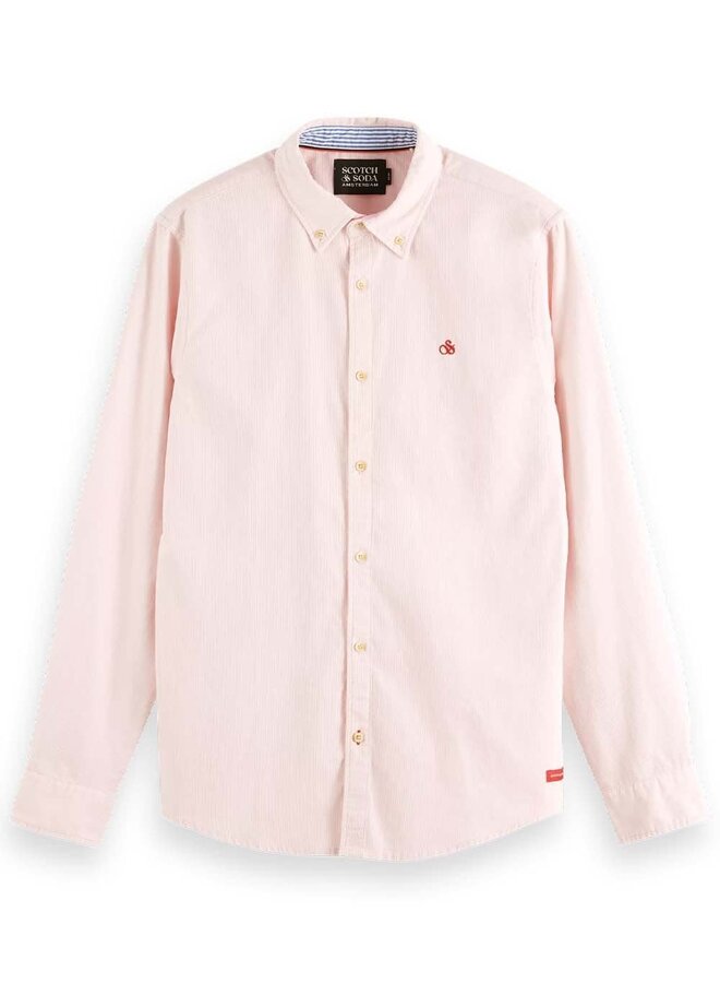 Chemise Scotch & Soda en corduroy rose pâle