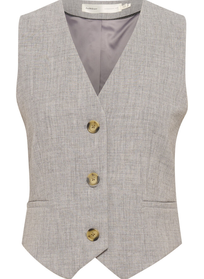 Gilet InWear Zoie boutonné gris pâle