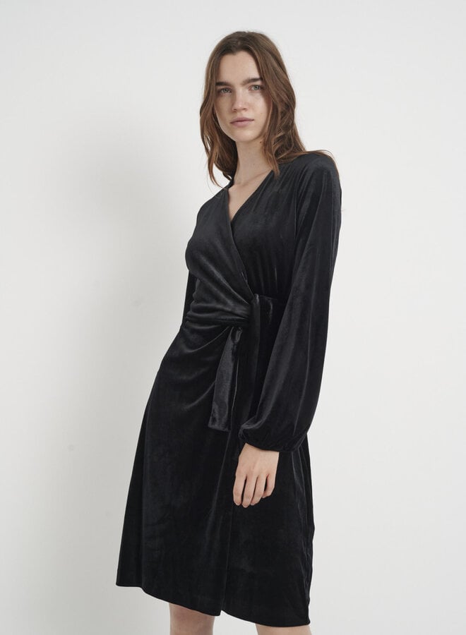 Robe InWear Goriel cache-coeur en velours noire