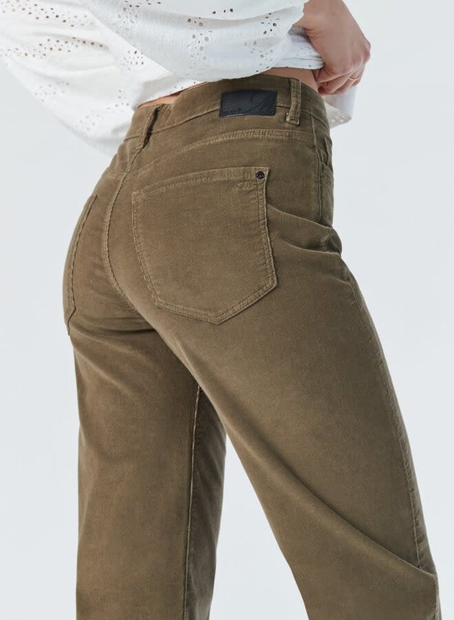 Jeans Mavi Jeans Victoria en corduroy vert khaki