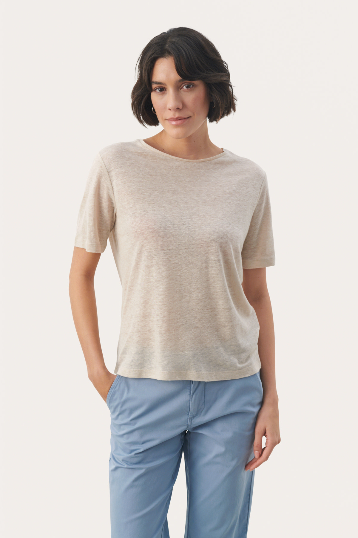 T-shirt Part Two Emme en lin beige - s t r a u s s