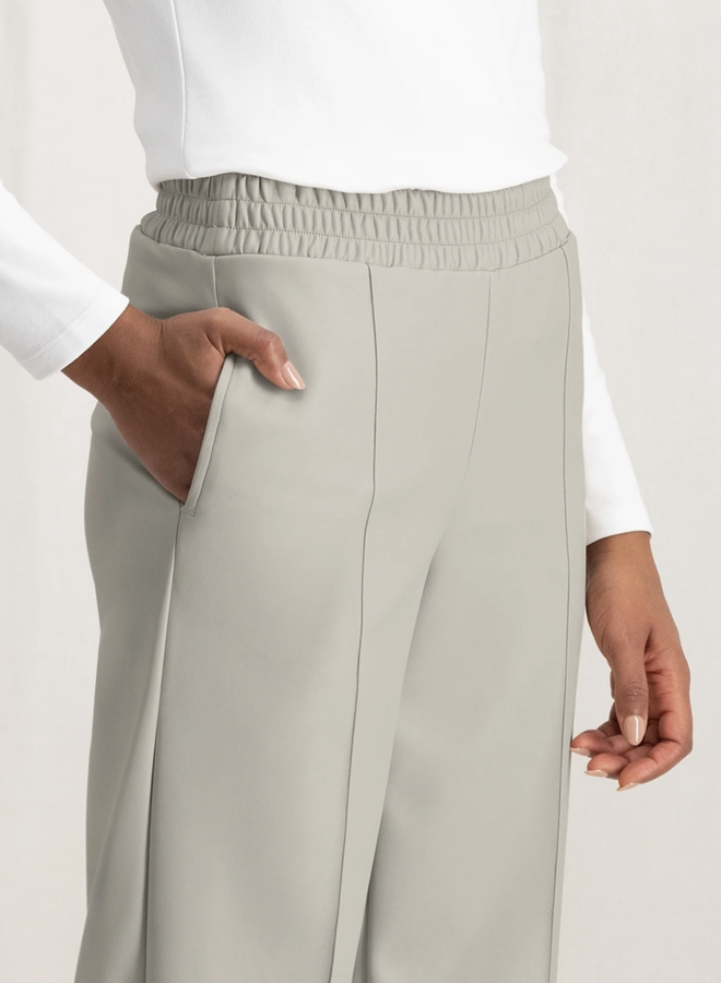 Pantalon Yaya en faux cuir taupe