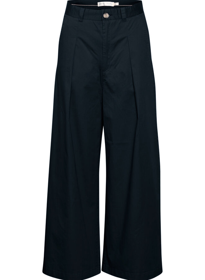 Pantalon InWear Posy à plis bleu marine