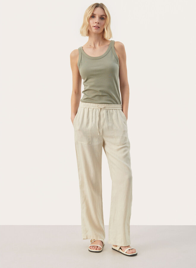 Pantalon Part Two Eniola en lin beige