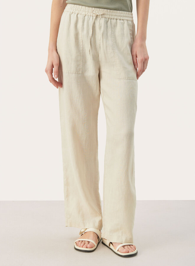 Pantalon Part Two Eniola en lin beige