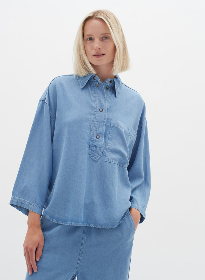 Chemise InWear Philipa en denim bleue