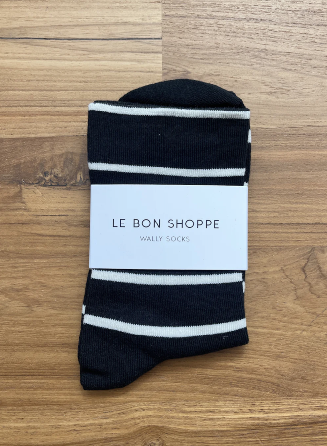 Bas Le Bon Shoppe Wally noirs rayés écrus
