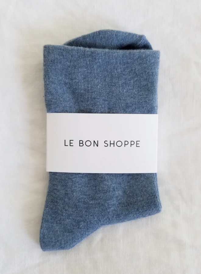 Bas Le Bon Shoppe Sneaker bleu denim chiné
