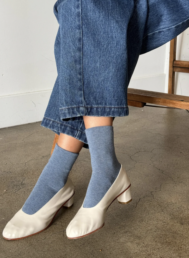 Bas Le Bon Shoppe Sneaker bleu denim chiné