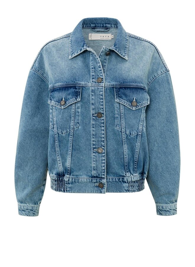 Jacket Yaya en denim bleu délavé