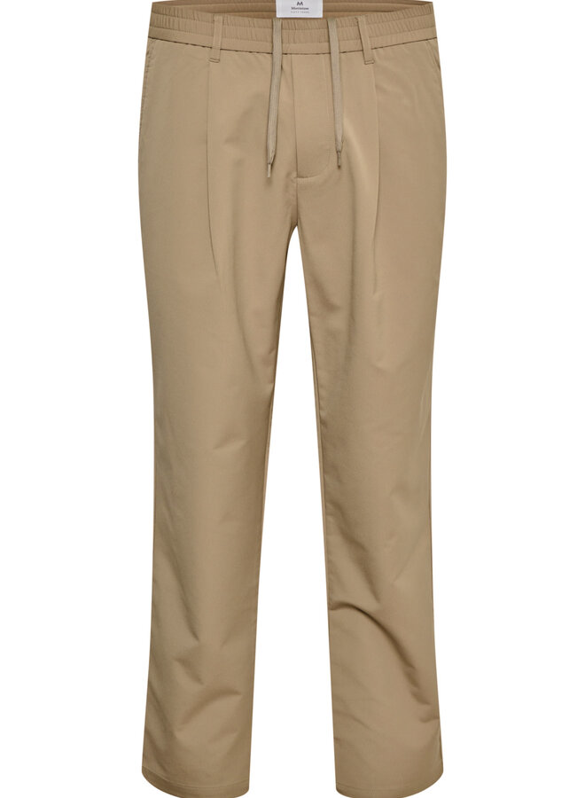 Pantalon Matinique Jay à plis beige brindille