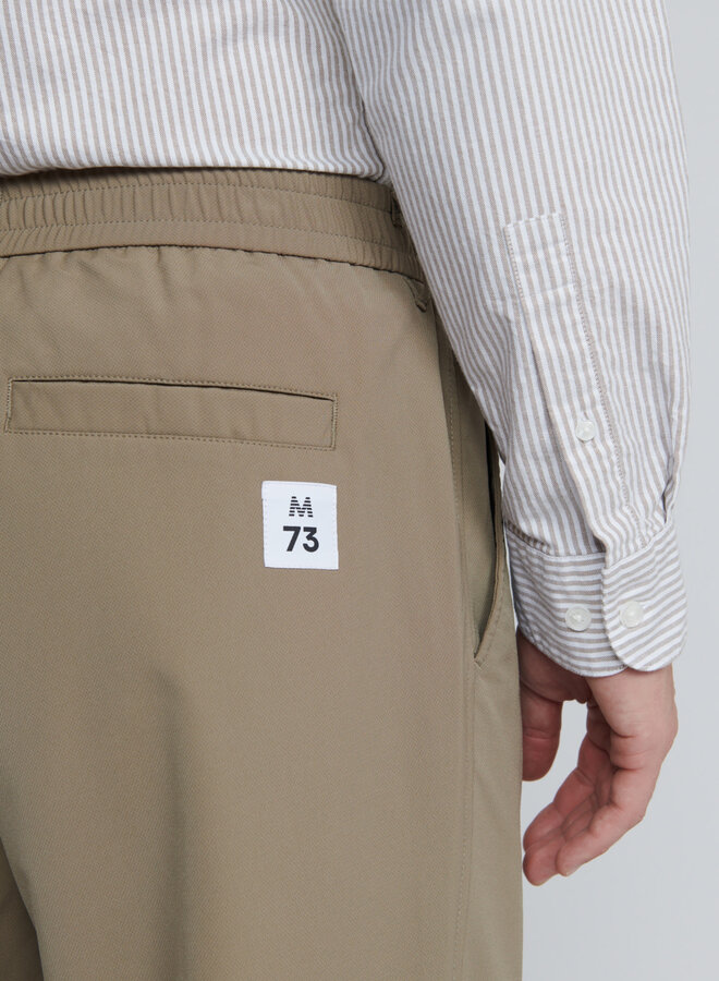 Pantalon Matinique Jay à plis beige brindille