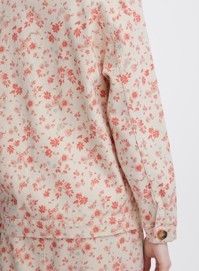 Jacket Atelier Rêve April écru fleuri orange