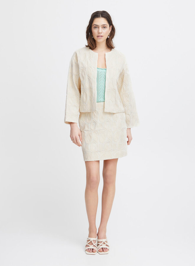 Jacket Atelier Rêve Bera à broderies écru