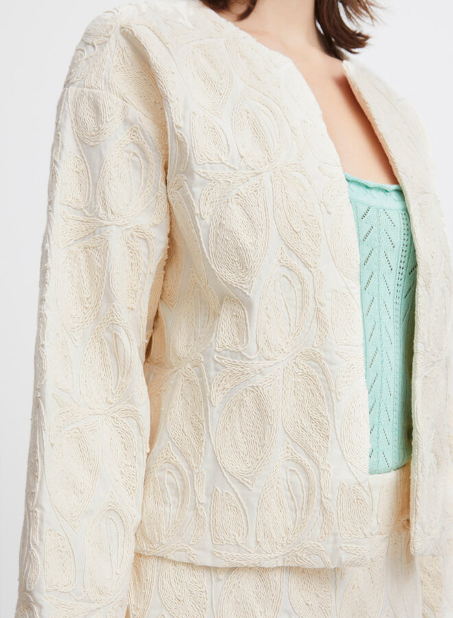 Jacket Atelier Rêve Bera à broderies écru