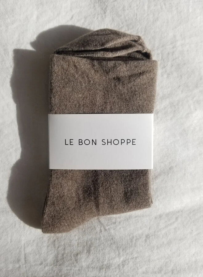 Bas Le Bon Shoppe Sneaker brun mocha chiné