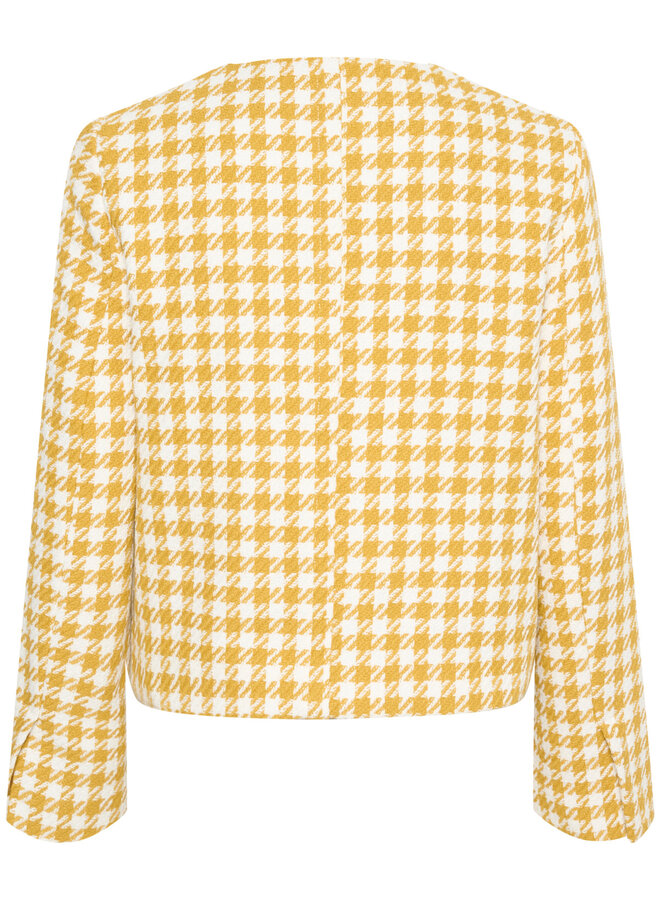 Jacket InWear Theia à motif pied-de-coq jaune & écru