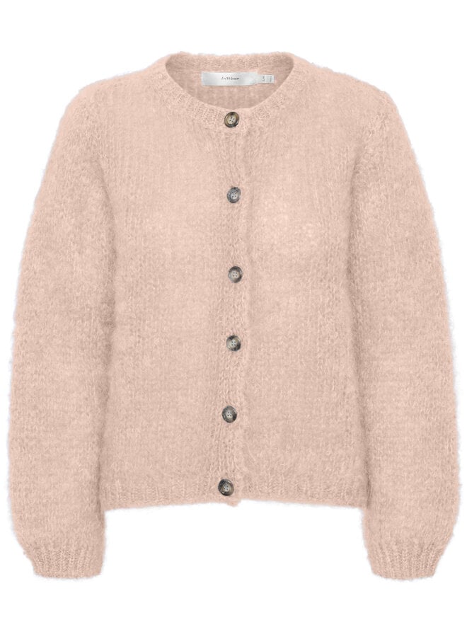 Cardigan InWear Jetra en mohair beige brume