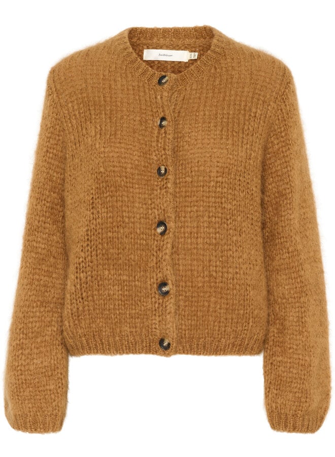 Cardigan InWear Jetra en mohair tabac