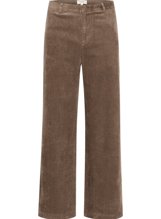 Pantalon Part Two Clarisse en corduroy brun noyer