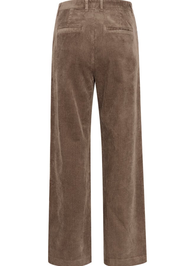 Pantalon Part Two Clarisse en corduroy brun noyer