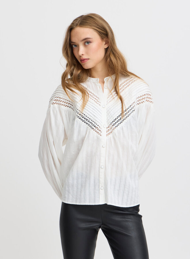 Blouse Atelier Rêve Saint avec bandes de crochet écrue