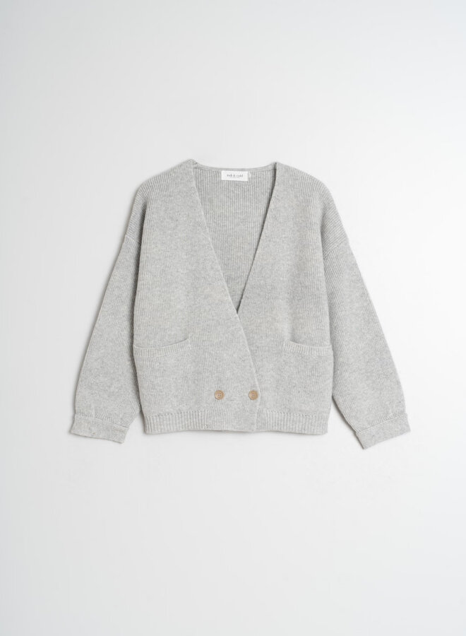 Cardigan Indi & Cold à fermeture croisée gris pâle