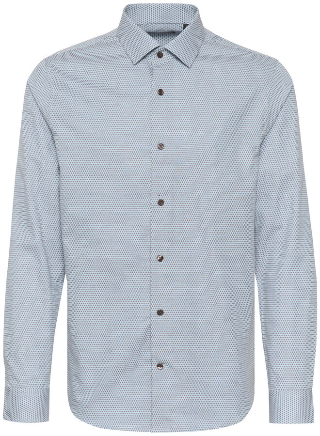 Chemise Matinique Trostol bleu chambray à ronds rouille