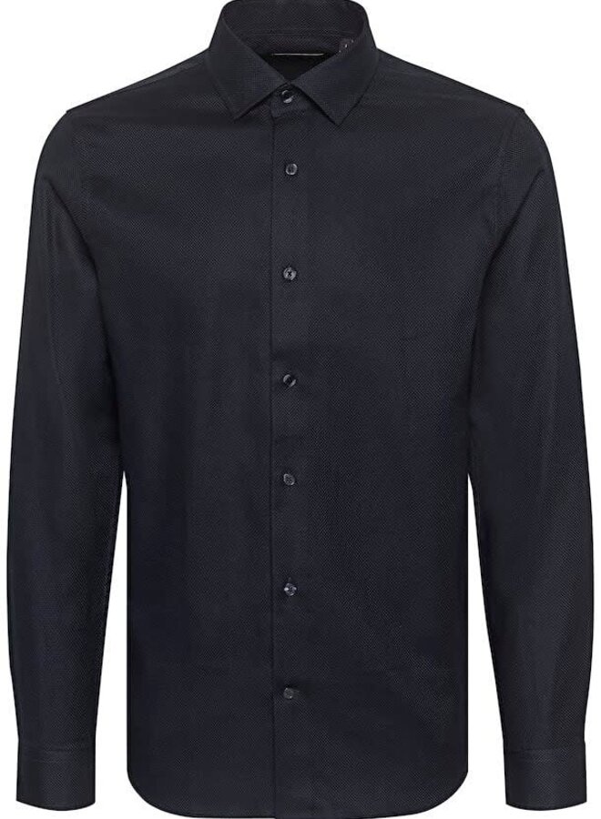 Chemise Matinique Trostol bleu marine tissée