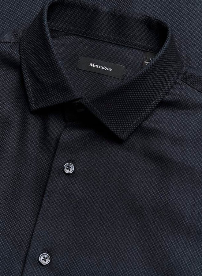 Chemise Matinique Trostol bleu marine tissée