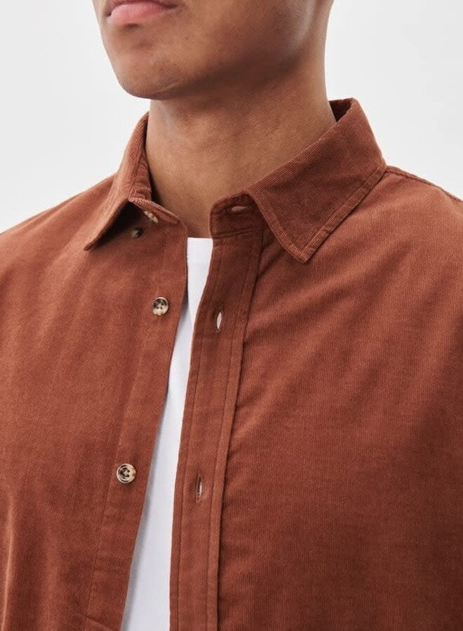 Chemise Matinique Trostol en corduroy rouille