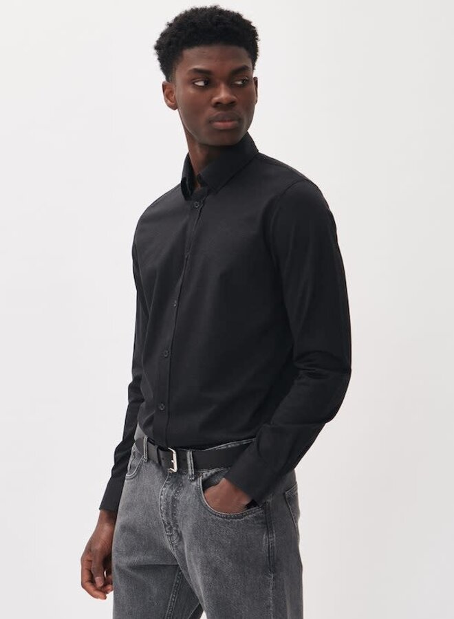 Chemise Matinique Trostol en jersey gris charcoal mélange