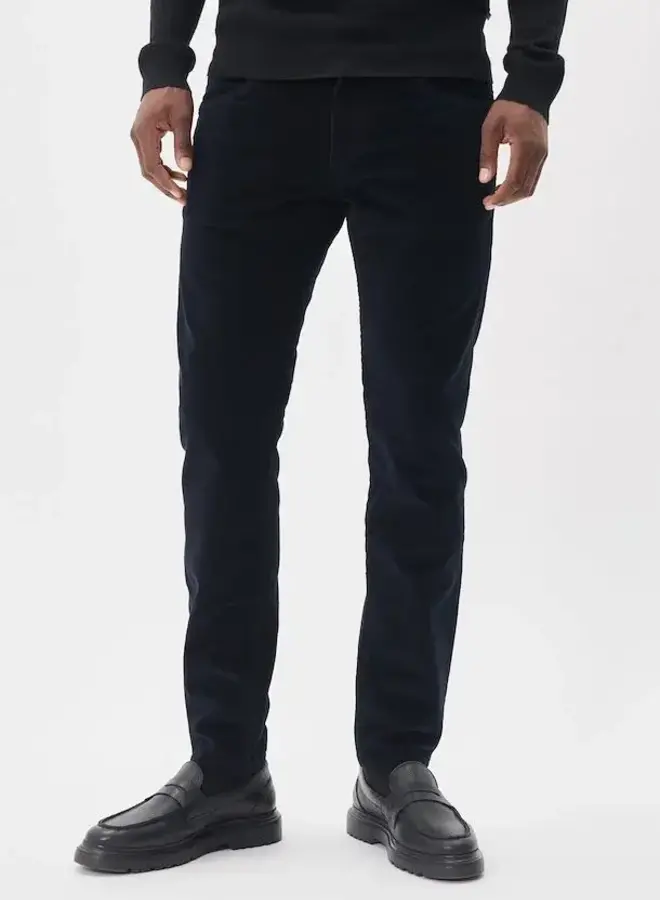 Jeans Matinique Pete en corduroy bleu marine