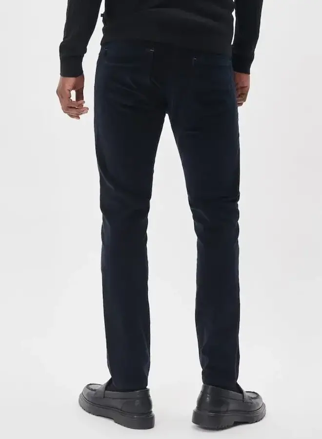 Jeans Matinique Pete en corduroy bleu marine