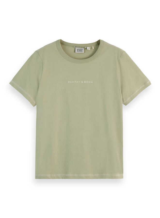 T-shirt Scotch & Soda à logo signature vert sauge