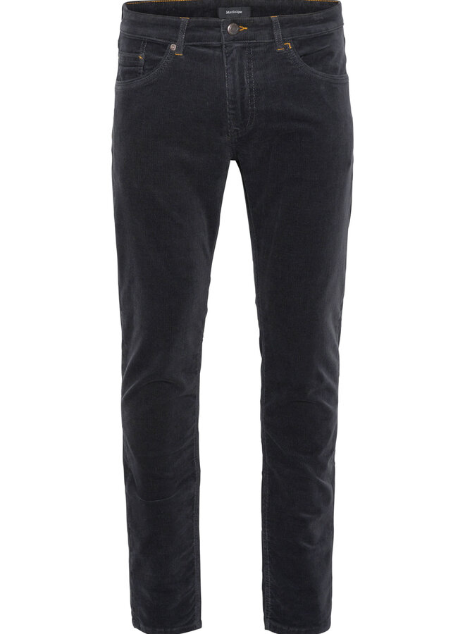 Jeans Matinique Pete en corduroy gris charcoal