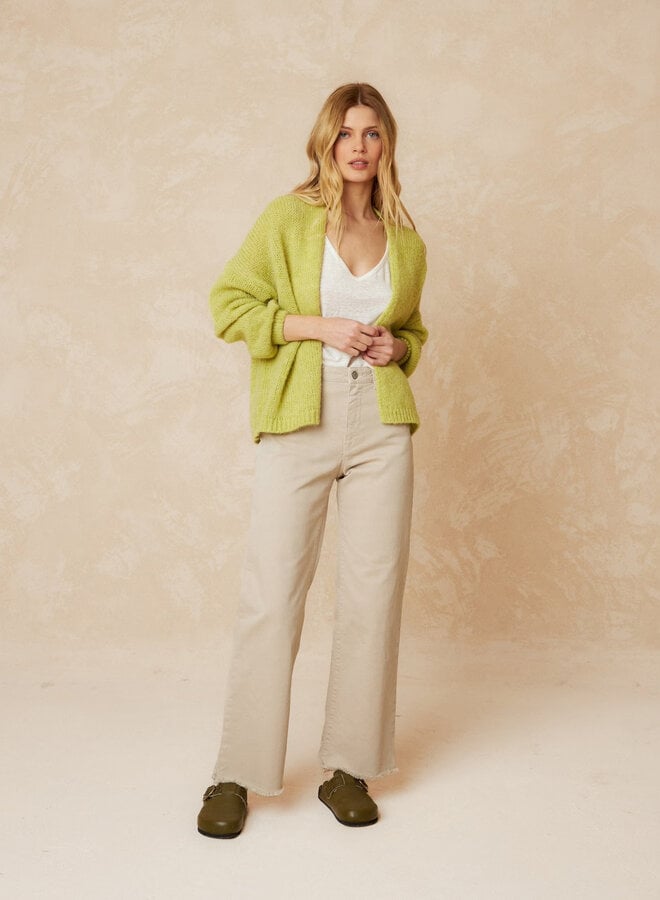 Cardigan Indi & Cold sans fermeture vert sorbet