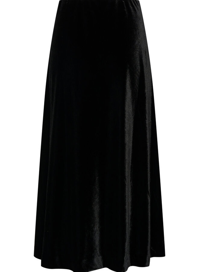 Jupe longue Part Two Meya en velours noire
