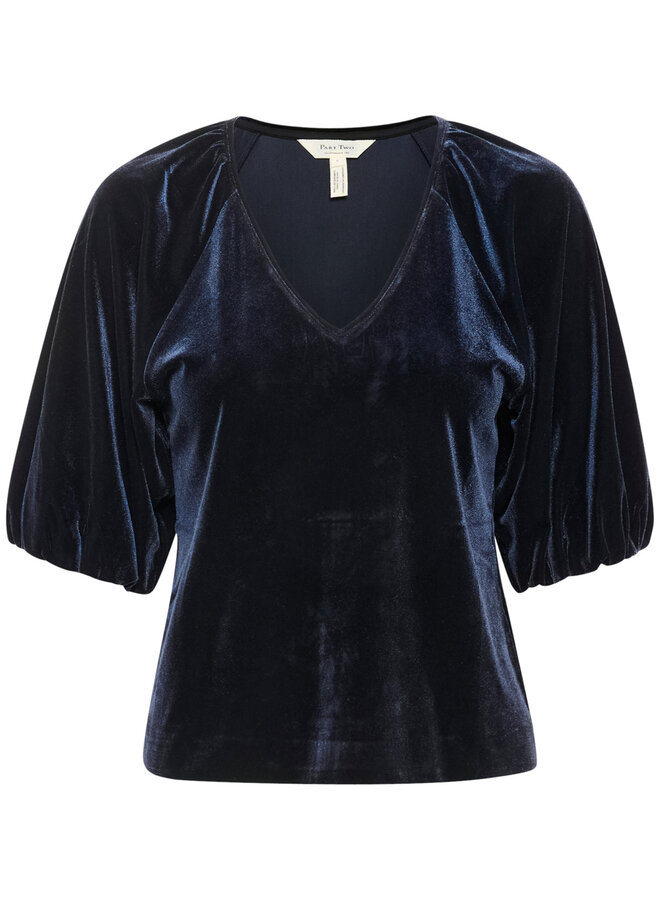 Chandail Part Two Metty en velours bleu marine