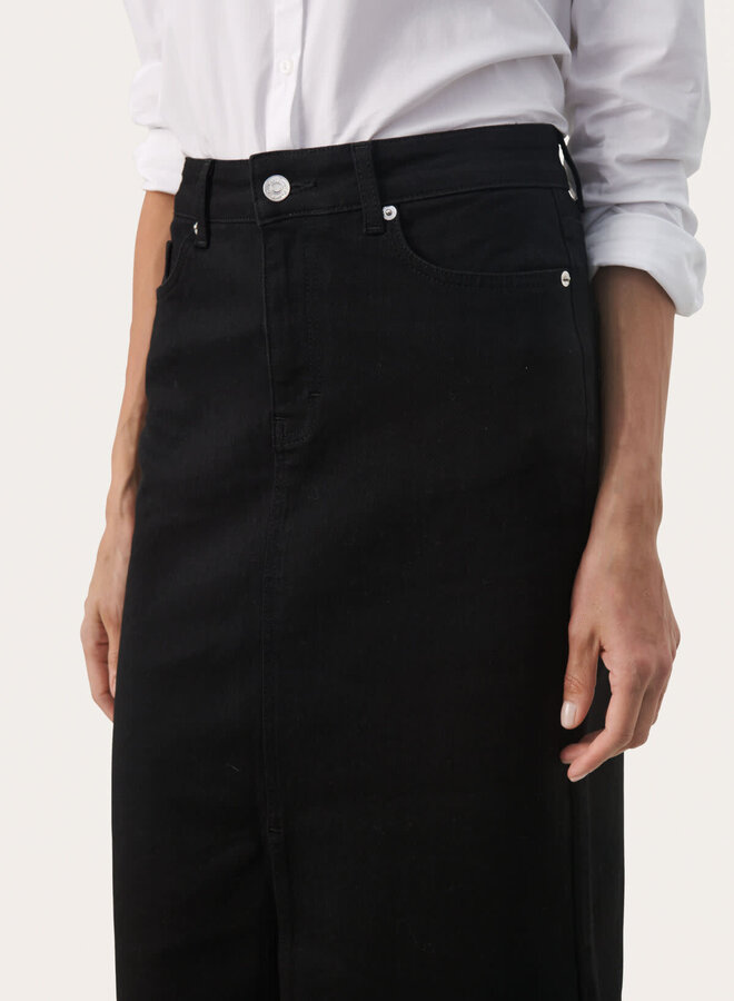 Jupe midi Part Two Dilin en denim noire