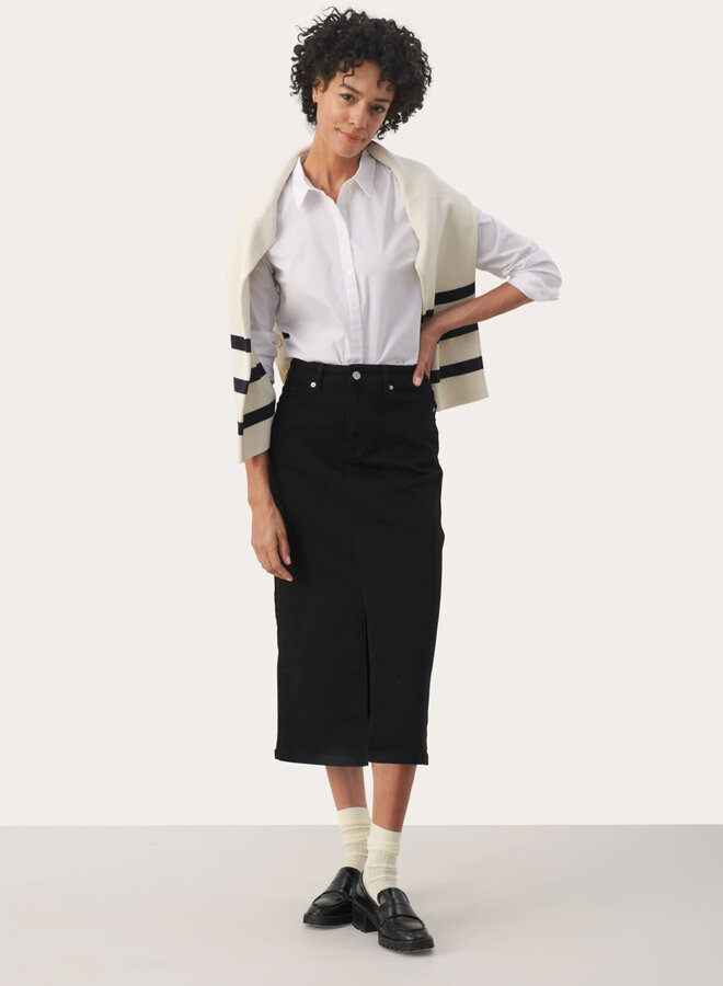 Jupe midi Part Two Dilin en denim noire