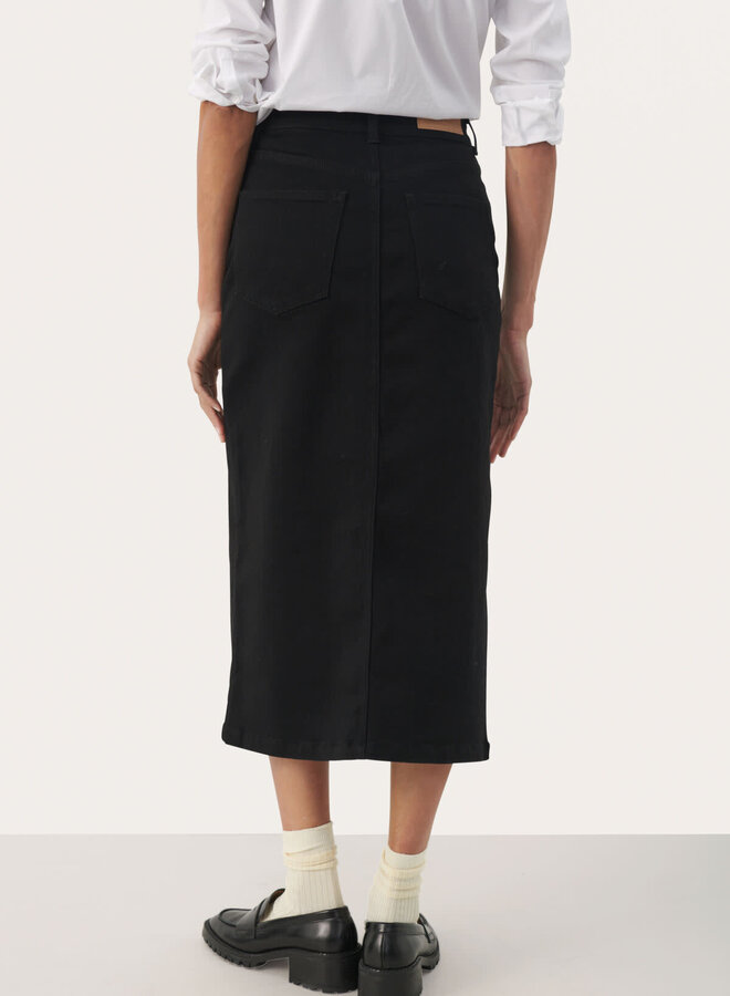 Jupe midi Part Two Dilin en denim noire