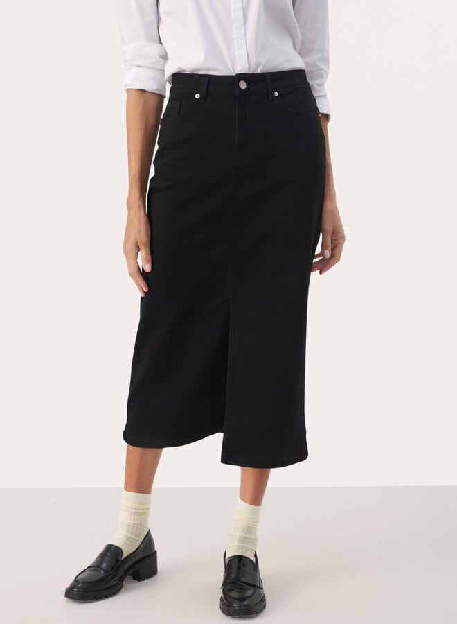 Jupe midi Part Two Dilin en denim noire