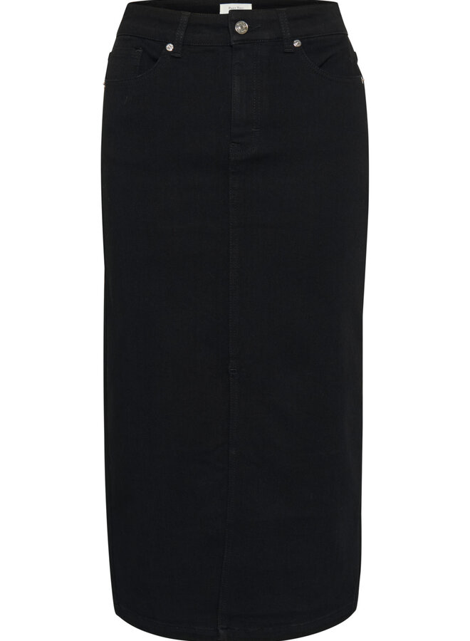 Jupe midi Part Two Dilin en denim noire