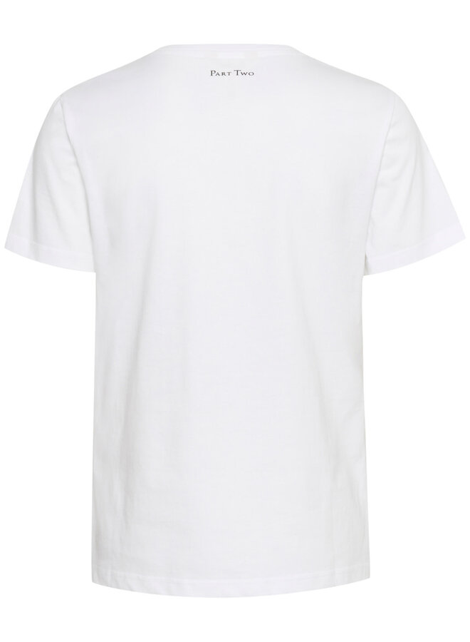 T-shirt Part Two Maggi blanc à picots noirs argentés