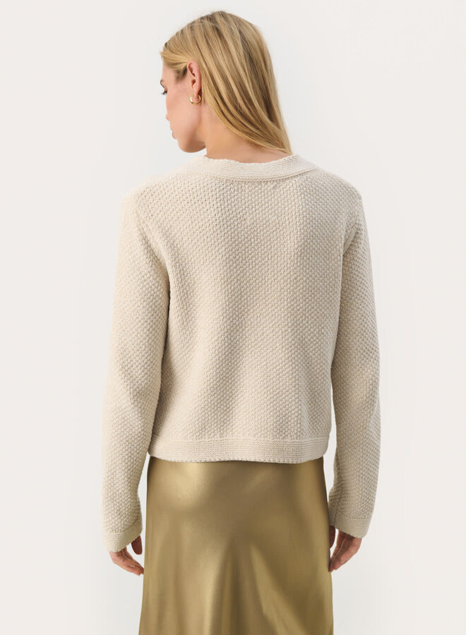Cardigan Part Two Mika en chenille écru