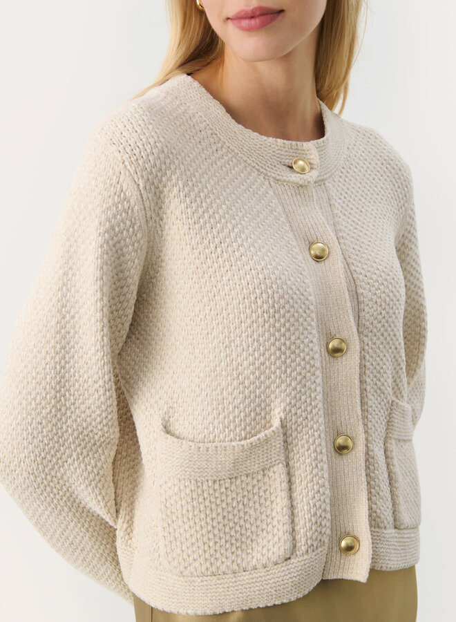 Cardigan Part Two Mika en chenille écru