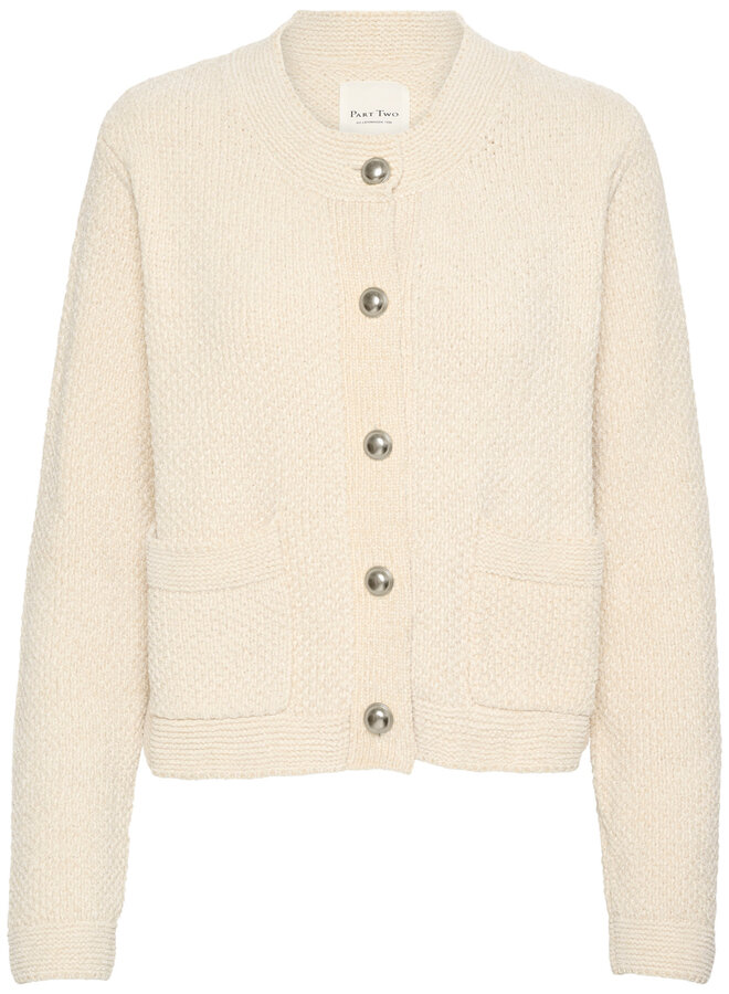 Cardigan Part Two Mika en chenille écru